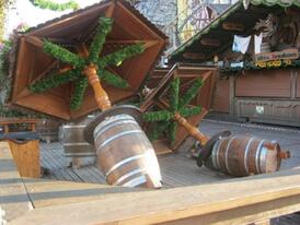 Der Weißbiergarten am Morgen danachFoto: Polizei München Der Weißbiergarten am Morgen danachFoto: Polizei München