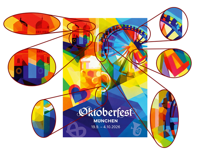 Hervorhebungen der Indizien im PlakatmotivMotiv: Florian Huber, Grafik: Frederic Eichinger Hervorhebungen der Indizien im PlakatmotivMotiv: Florian Huber, Grafik: Frederic Eichinger